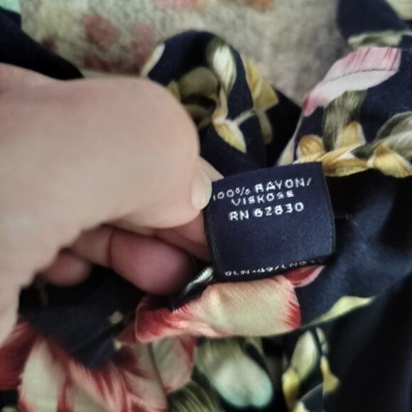 Lands End Mens Size XL Hawaiian Shirt Floral Tropical - Picture 4 of 4